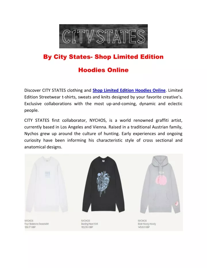by city states shop limited edition