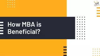 How MBA is Beneficial?