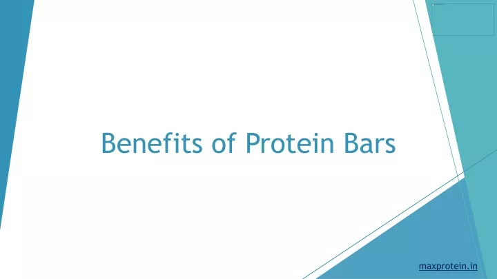 benefits of protein bars