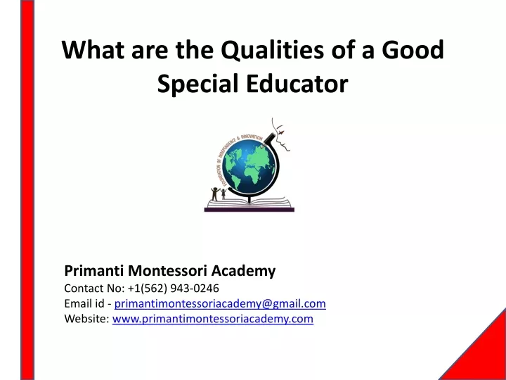 what are the qualities of a good special educator