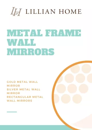 Gold Metal Framed Mirror | Metal Frame Wall Mirror | Lillian Home