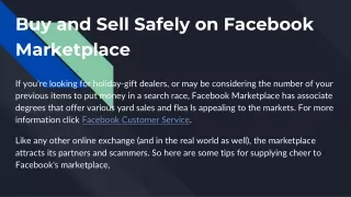 Facebook Marketplace Information Contact ~Facebook Customer service