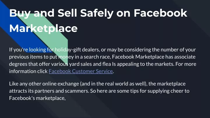 buy and sell safely on facebook marketplace