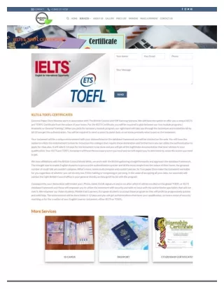 IELTS & TOEFL Certificate | authetics docs