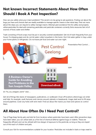 Need The Best Advice About Pest Control? Look At These Tips!