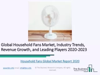 Household Fans Global Market Report 2020