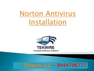 Norton Antivirus Installation - 8444796777 - Tekwire
