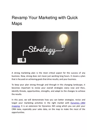 Revamp Your Marketing with Quick Maps