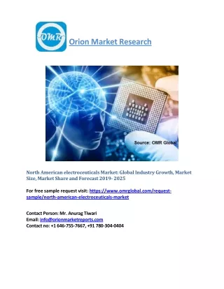 North American electroceuticals Market: Global Industry Growth, Market Size, Market Share and Forecast 2019- 2025