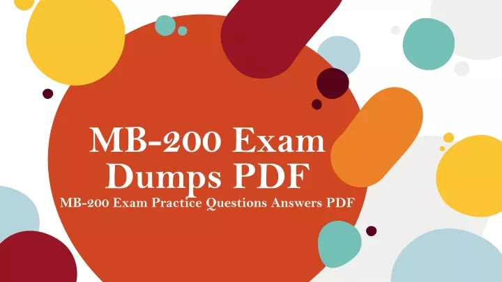 mb 200 exam dumps pdf mb 200 exam practice questions answers pdf