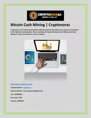 Bitcoin Cash Mining | Cryptonoras