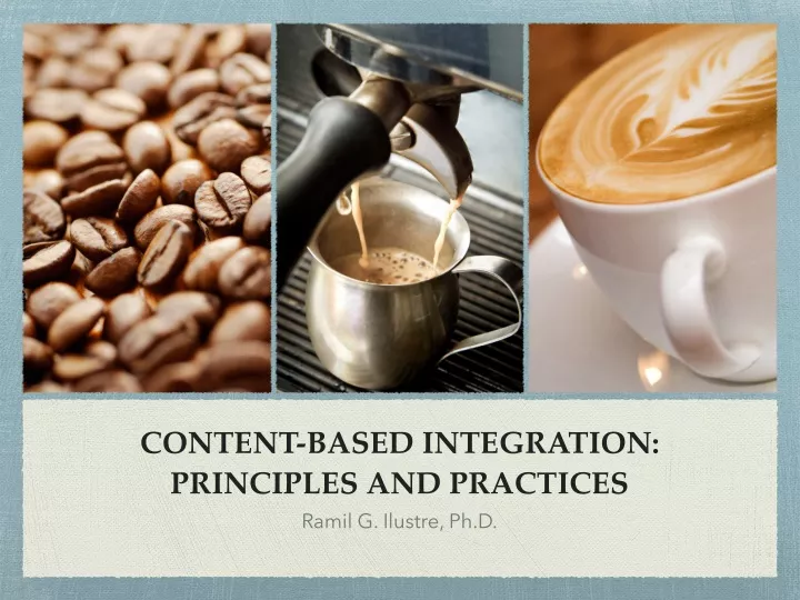 content based integration principles
