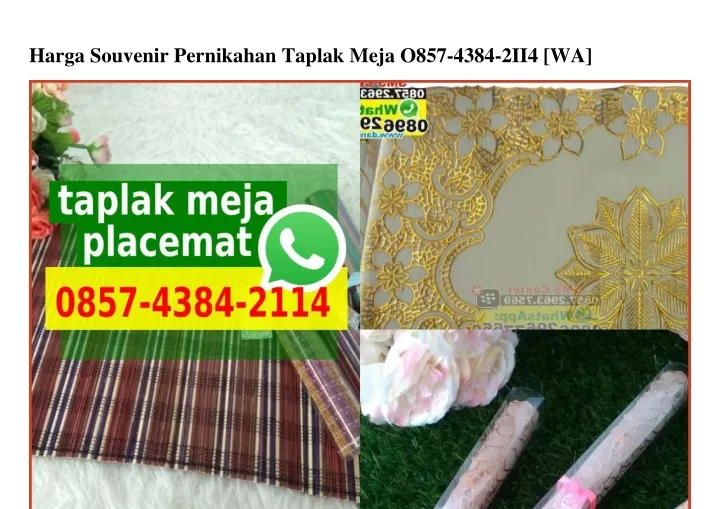 harga souvenir pernikahan taplak meja o857 4384