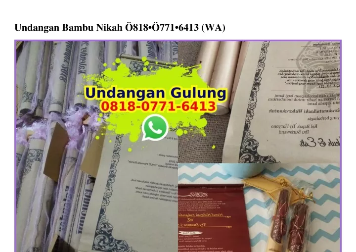 undangan bambu nikah 818 771 6413 wa