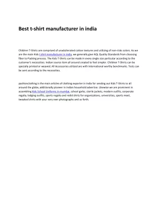 Corporate T Shirt Manufacturers in Pune