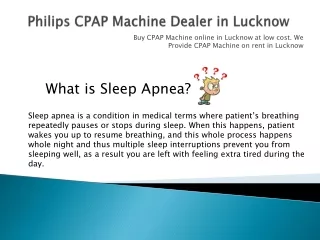 CPAP Machine dealer in Lucknow. CPAP machine on rent in Lucknow