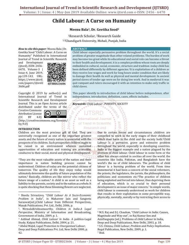 international journal of trend in scientific