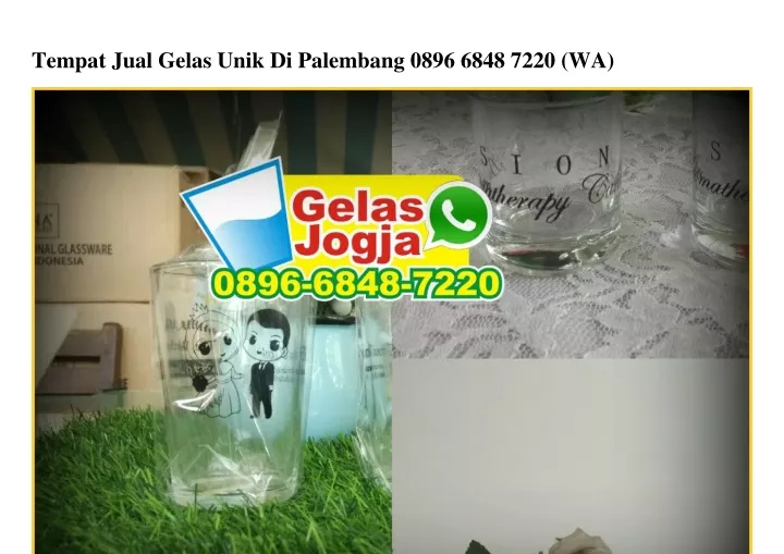 tempat jual gelas unik di palembang 0896 6848