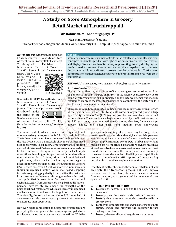 international journal of trend in scientific