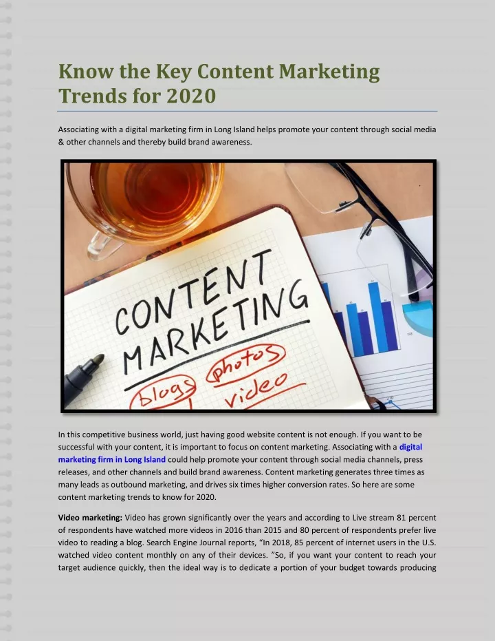 know the key content marketing trends for 2020
