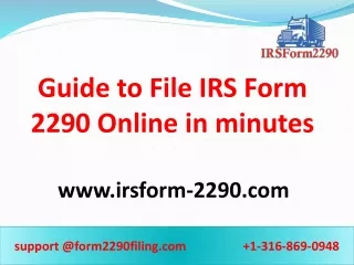 IRS Form 2290 Online | Form 2290 2020 2021 Online Filing | Form 2290 Efile