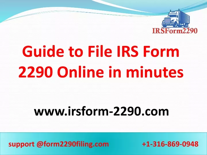 guide to file irs form 2290 online in minutes
