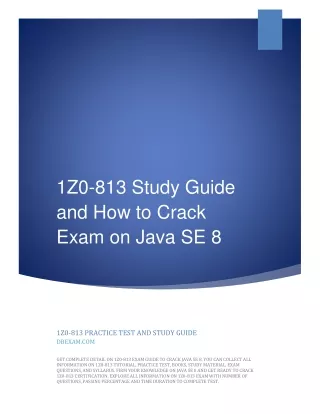 1Z0-813 Study Guide and How to Crack Exam on Java SE 8