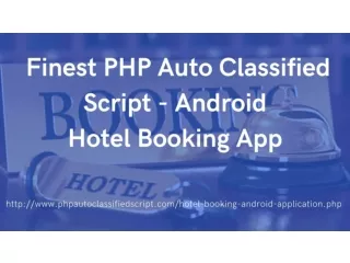 Android Hotel Booking App - Finest PHP Auto Classified Script
