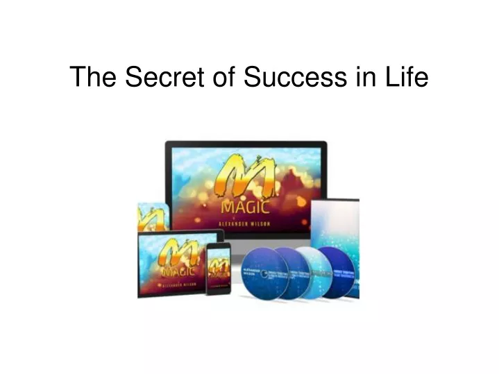 the secret of success in life