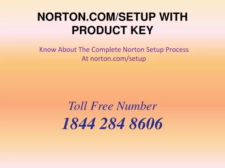 norton com setup with product key