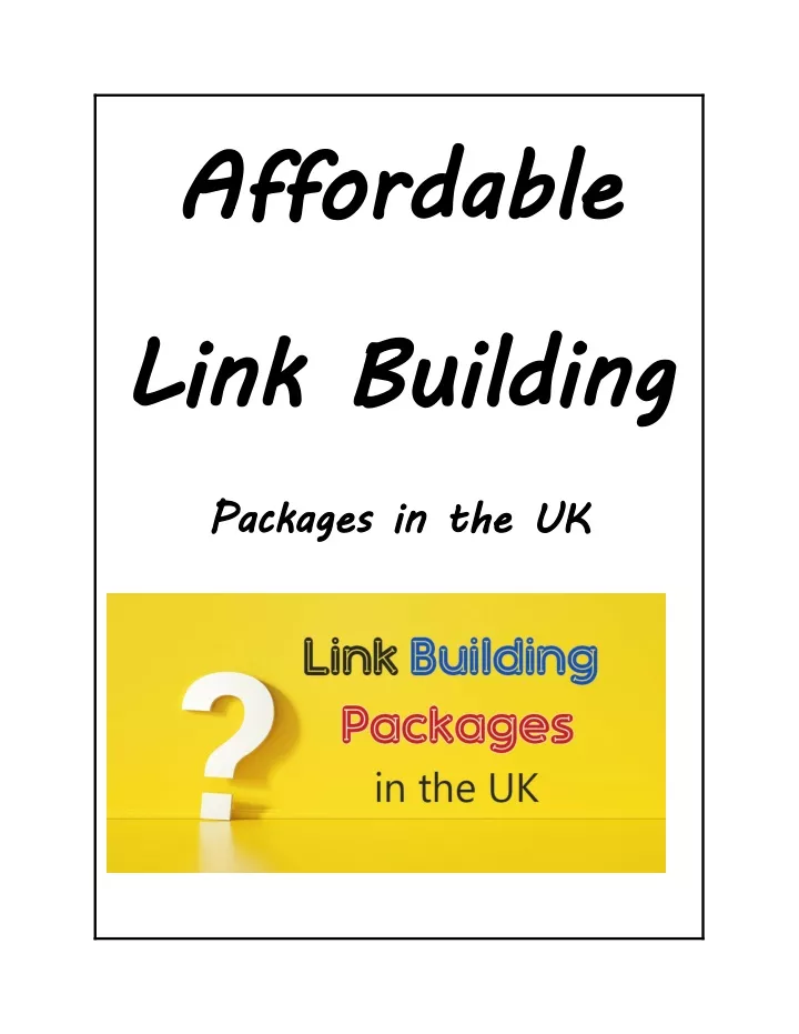 affordable link building