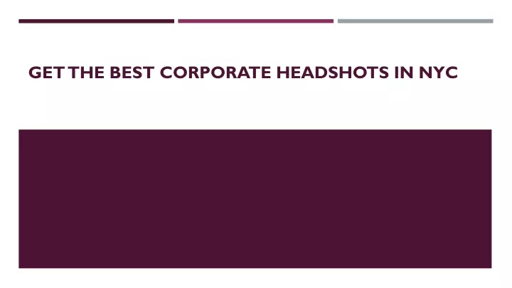 get the best corporate headshots in nyc