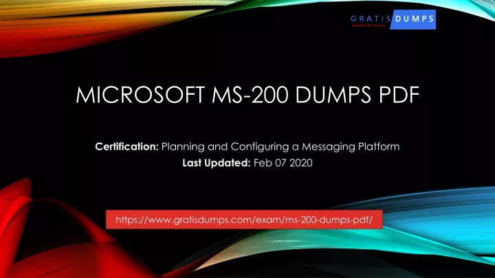 microsoft ms 200 dumps pdf