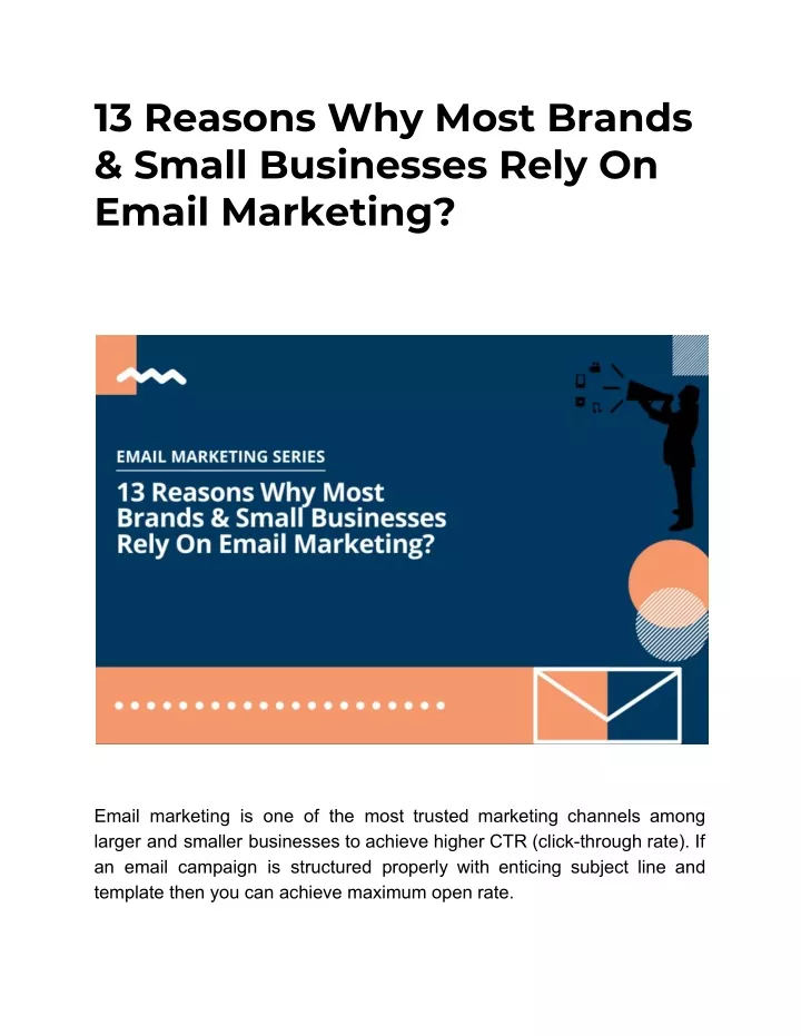 13 reasons why most brands small businesses rely