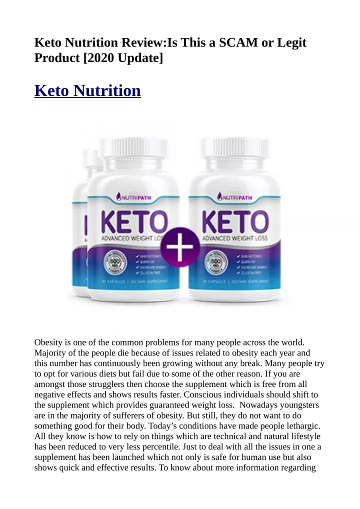 keto nutrition review is this a scam or legit