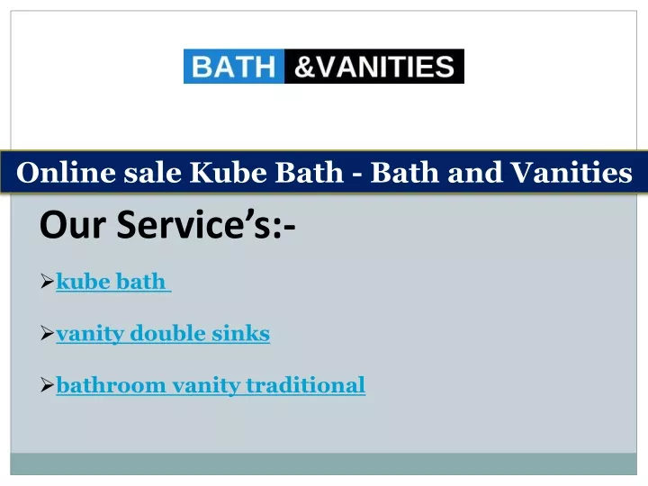 online sale kube bath bath and vanities