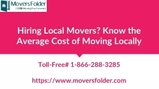 Hiring Local Lovers? Know the Average Cost of Moving Locally
