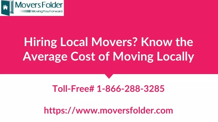hiring local movers know the average cost of moving locally