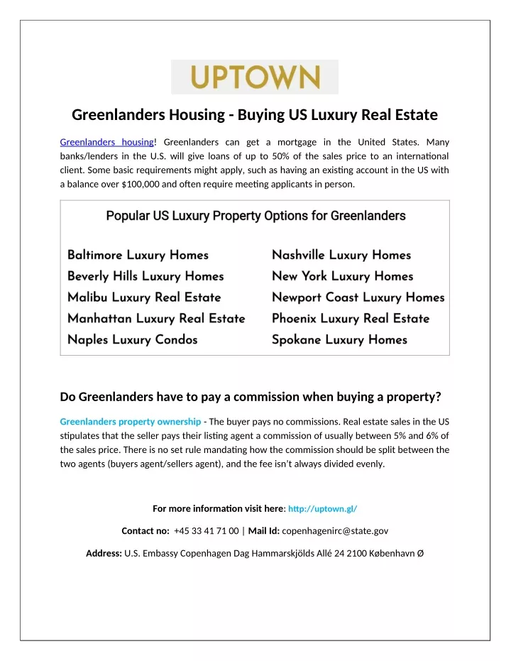greenlanders housing buying us luxury real estate