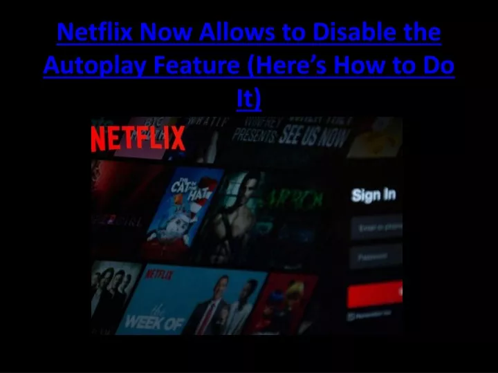 netflix now allows to disable the autoplay