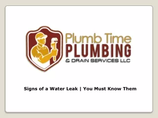 Signs of a Water Leak | You Must Know Them