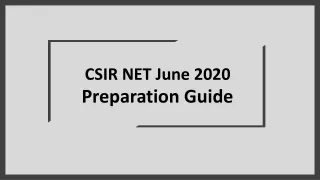 CSIR NET Complete Preparation Guide!