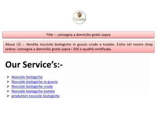 title consegna a domicilio gratis sopra