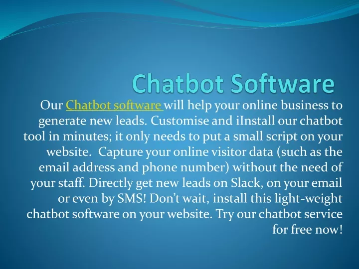 c hatbot software