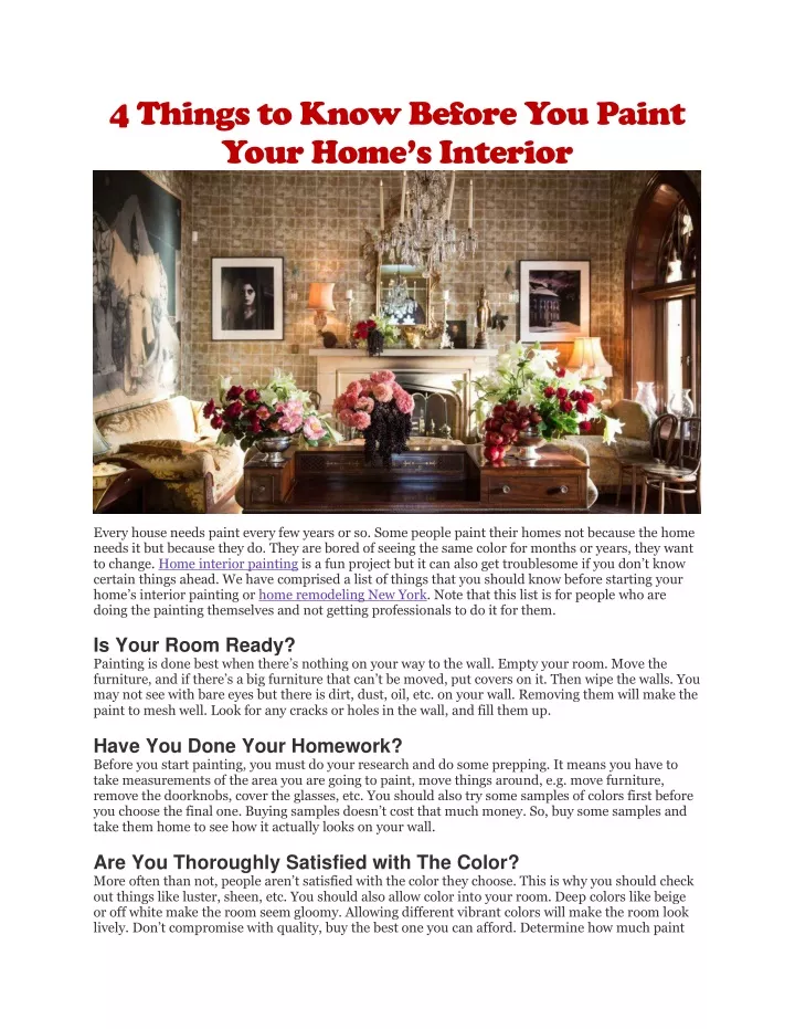 4 things to know before you paint your home