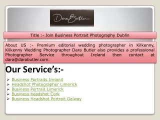 Join Business Portrait Photography Dublin