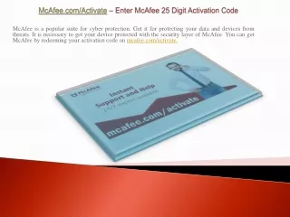 www.Mcafee.com/activate