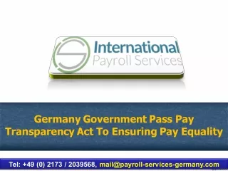 Germany Government Pass Pay Transparency Act To Ensuring Pay Equality