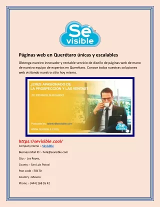Páginas web en Querétaro únicas y escalables