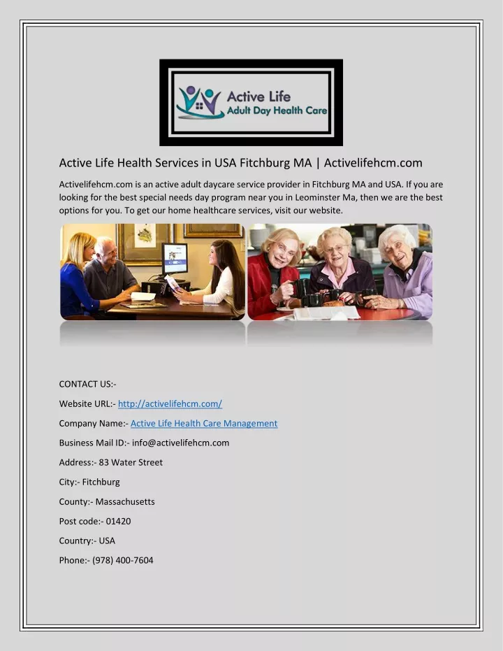 active life health services in usa fitchburg
